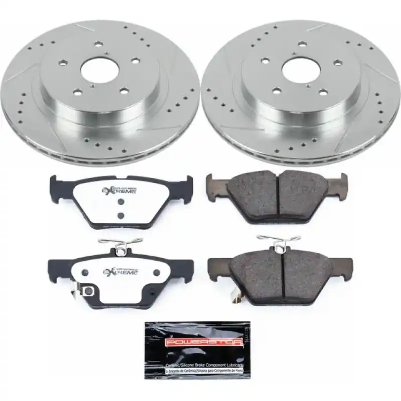 Power Stop 15-18 Subaru Legacy Rear Z26 Street Warrior Brake Kit Money Back Guarantee