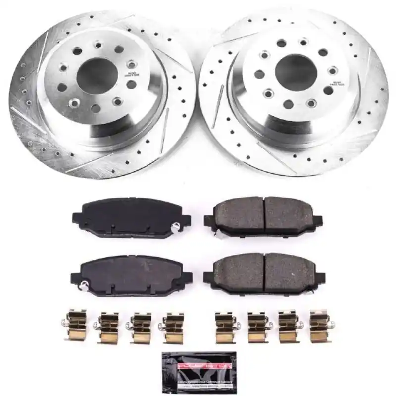 Power Stop 18-19 Jeep Wrangler Rear Z23 Evolution Sport Brake Kit Fan Favorite