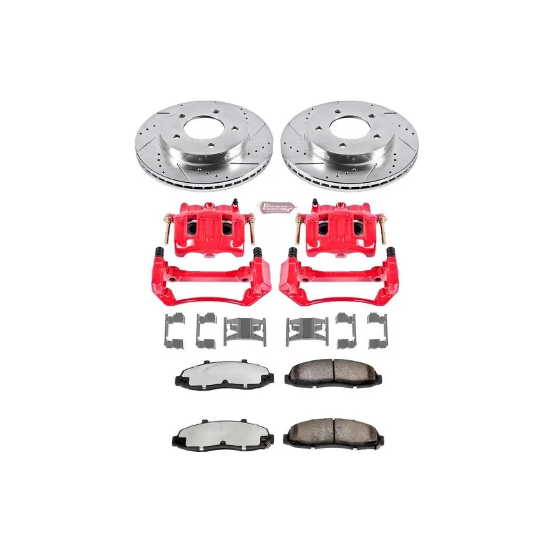 Power Stop 97-00 Ford F-150 Front Z36 Truck & Tow Brake Kit w/Calipers High Quality