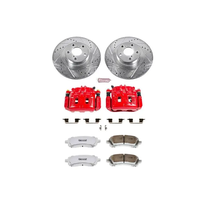 Power Stop 02-03 Subaru Impreza Front Z26 Street Warrior Brake Kit w/Calipers Authentic