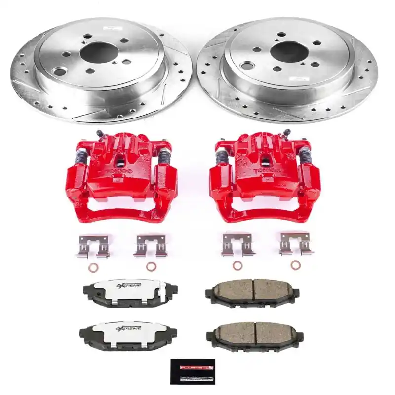 Power Stop 10-14 Subaru Legacy Rear Z26 Street Warrior Brake Kit w/Calipers Hot Deal