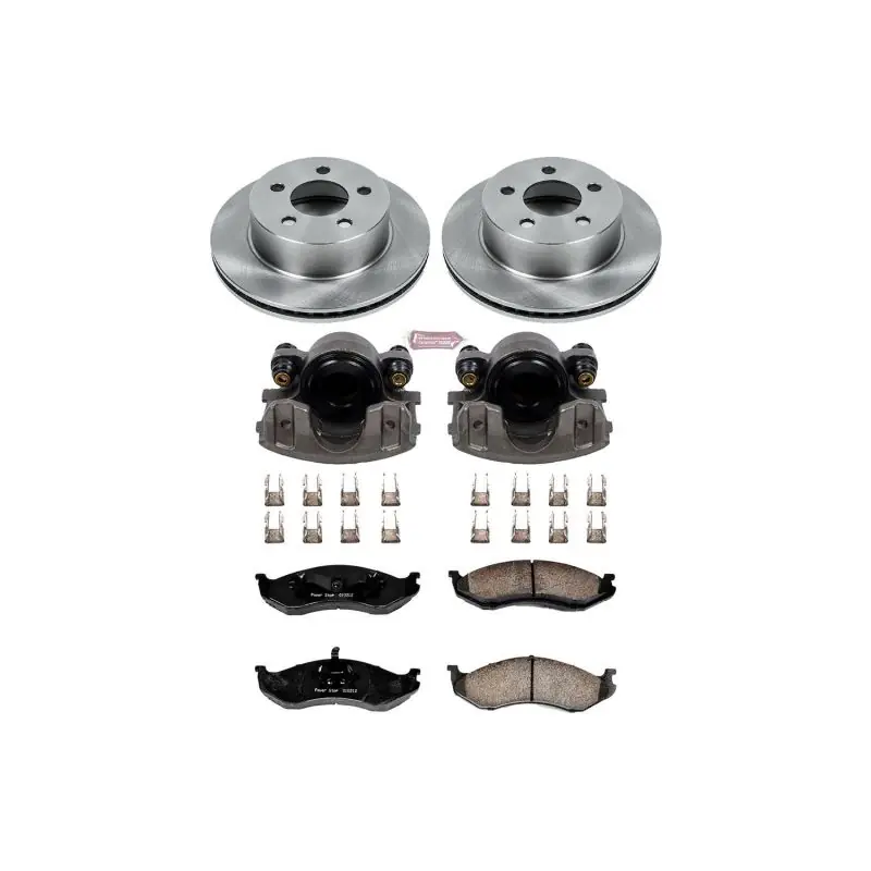 Direct From Factory Power Stop 99-01 Jeep Cherokee Front Autospecialty Brake Kit w/Calipers