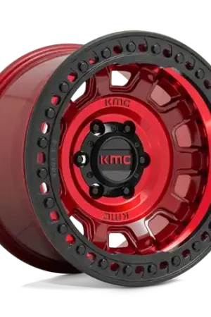 Warranty Included KM236 17X9 6X5.5 GL-RED -15MM