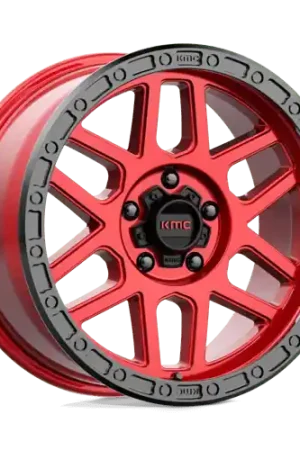 Worldwide Shipping KM544 17X9 5X5.0 C-RED BLK-LP 18MM
