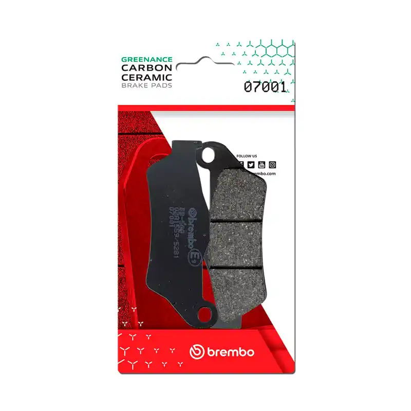 Certified Brembo OE Aprilia Srv/Gilera Gp/Suzuki Uh/Yamaha Versity/Yamaha Yp Carbon Ceramic Brake Pad - Front
