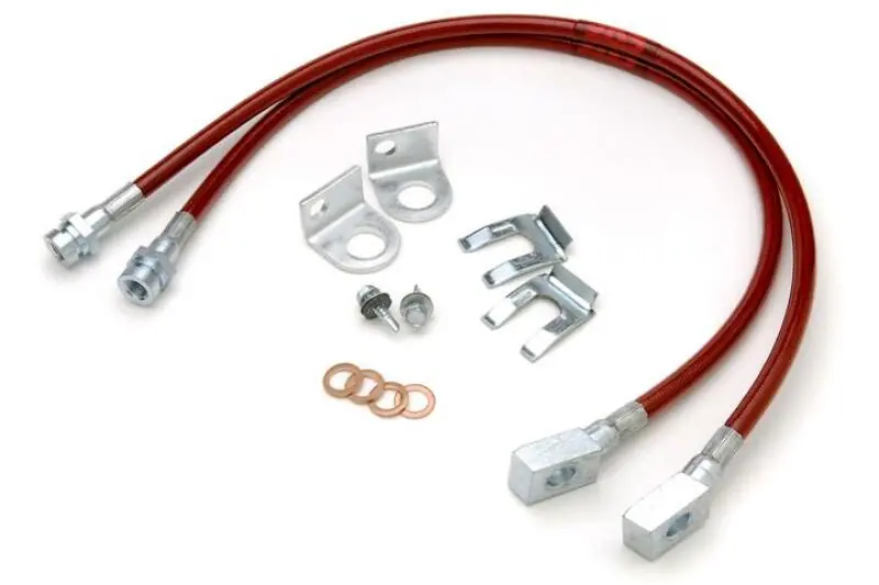 JKS Manufacturing Jeep Wrangler YJ HD Extended Brake Line - Front Must Have