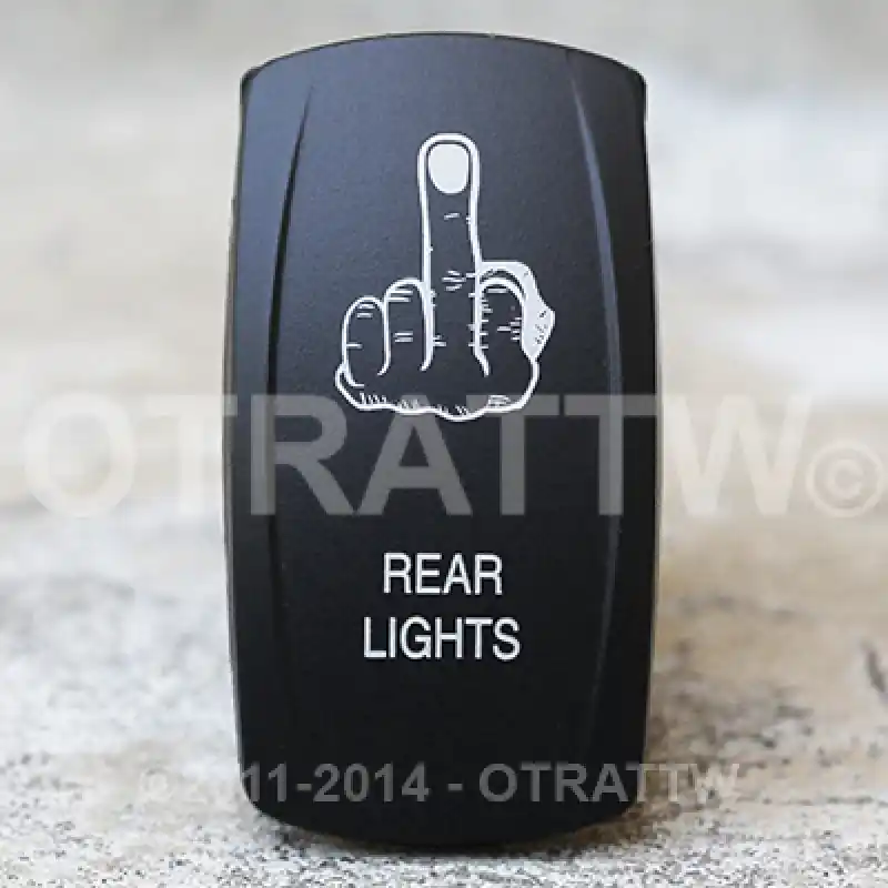 Spod Rocker Rear Lights using middle finger graphic Switch Markdown