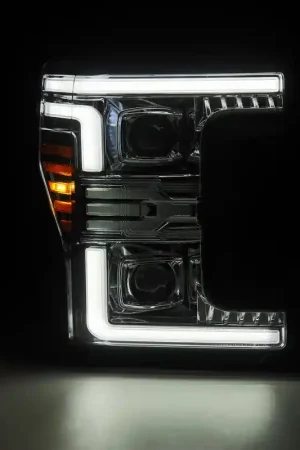 AlphaRex 17-19 Ford F-250/350/450/550 Super Duty LUXX-Series LED Proj Headlights Chrome w/SS & SBDRL Money Back Guarantee