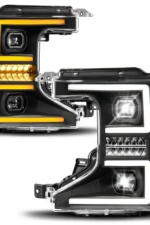 Fresh Stock ANZO 20-22 Ford Super Duty (Halogen) Z-Series Full LED Proj Headlights SeqSig - Driver Side ONLY