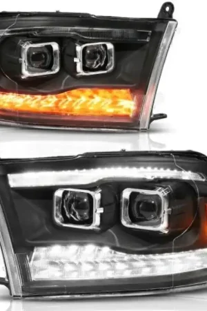 Today Only ANZO 09-19 Dodge RAM 1500 / 10-18 2500/3500 LED Proj Headlights SeqSig Black - Pair