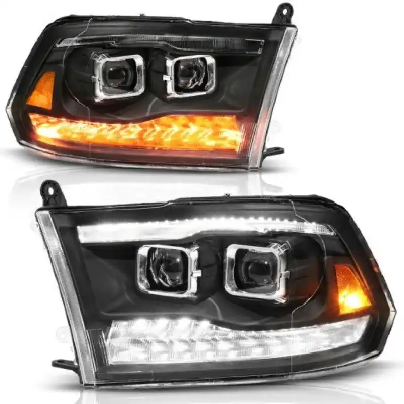 Today Only ANZO 09-19 Dodge RAM 1500 / 10-18 2500/3500 LED Proj Headlights SeqSig Black - Pair