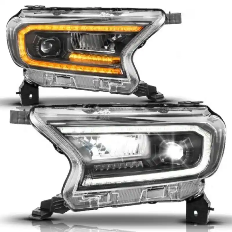 Best Seller ANZO 19-23 Ford Ranger (Factory Halogen Model) Full LED Proj Headlights Init/DRL/SeqSig Black - Pair
