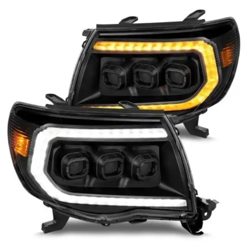 Direct From Factory ANZO 05-11 Toyota Tacoma Full LED Projector Headlights White DRL/Init/SeqSig Black - Pair