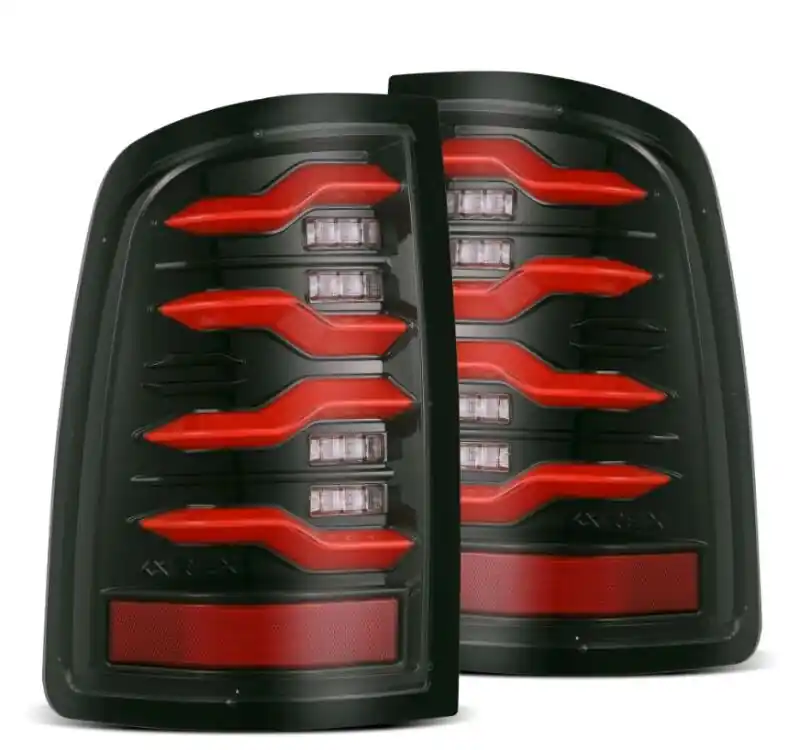Deal AlphaRex 09-18 Dodge RAM LUXX-Series LED Taillights Black Red w/Actv Light & SS