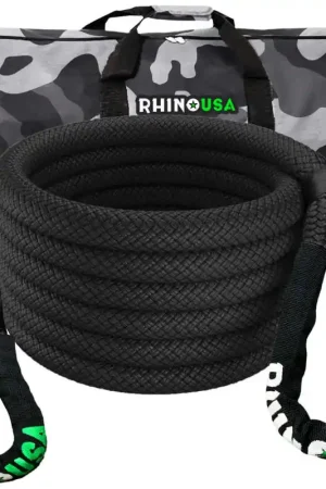 Rhino USA Kinetic Energy Recovery Rope (1.25In X 30Ft) Black Secure Checkout