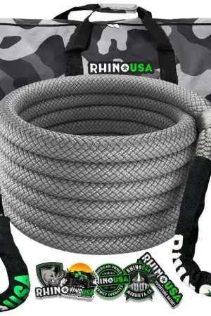 Rhino USA Kinetic Energy Recovery Rope (7/8In X 20Ft) Gray Trusted Brand