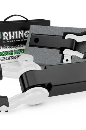 Rhino USA Shackle Hitch Receiver W/ D-Ring (White) No Minimum Order