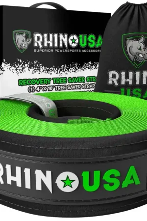 Rhino USA Recovery Tree Saver Strap 4Inx10Ft (Green) Affordable