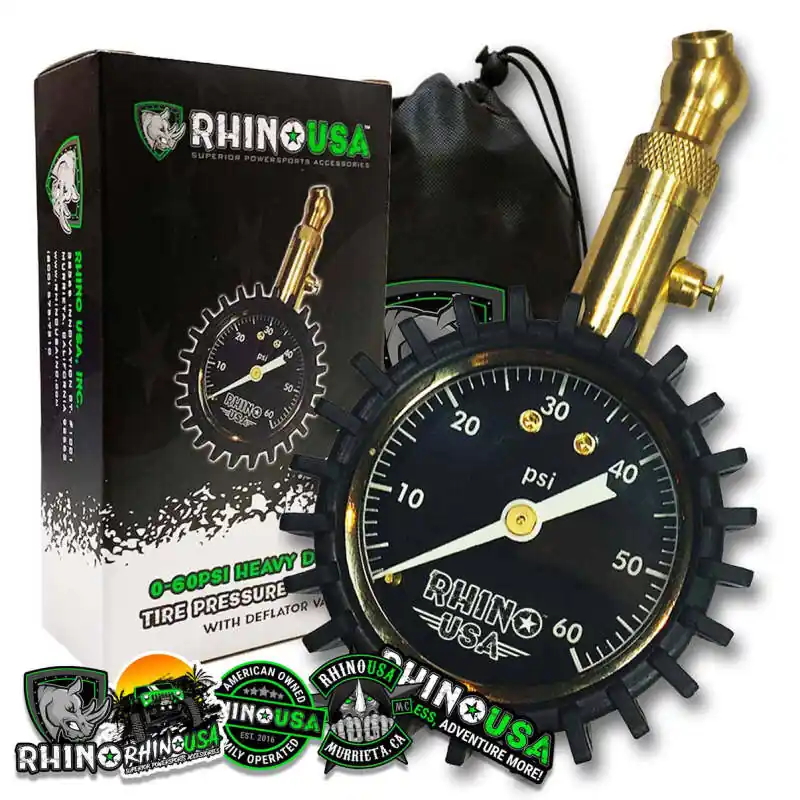 Certified Rhino USA Heavy Duty 60 Psi Tire Pressure Gauge