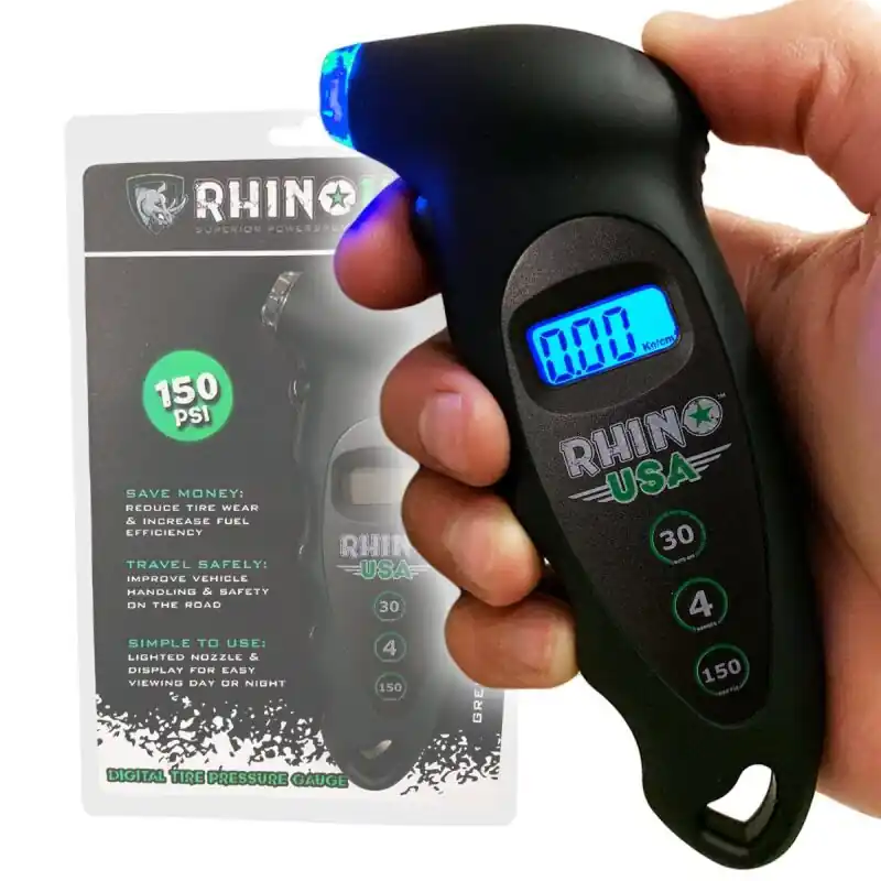 Rhino USA Digital Tire Pressure Gauge 150 Psi (Black) Price Drop
