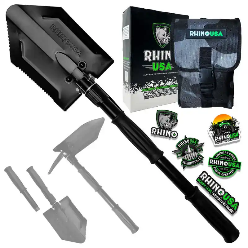 Big Sale Rhino USA Straight Handle Recovery Shovel W/Pick