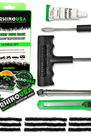 Rhino USA 14-Piece Compact Tire Repair Plug Kit Buy Today