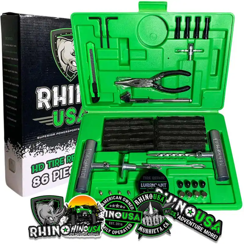 Secure Checkout Rhino USA Tire Repair Plug Kit, 86 Pieces