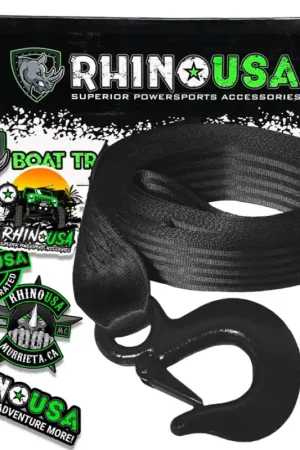 Rhino USA 2In X 20Ft Boat Winch Strap With Hook Trusted Brand