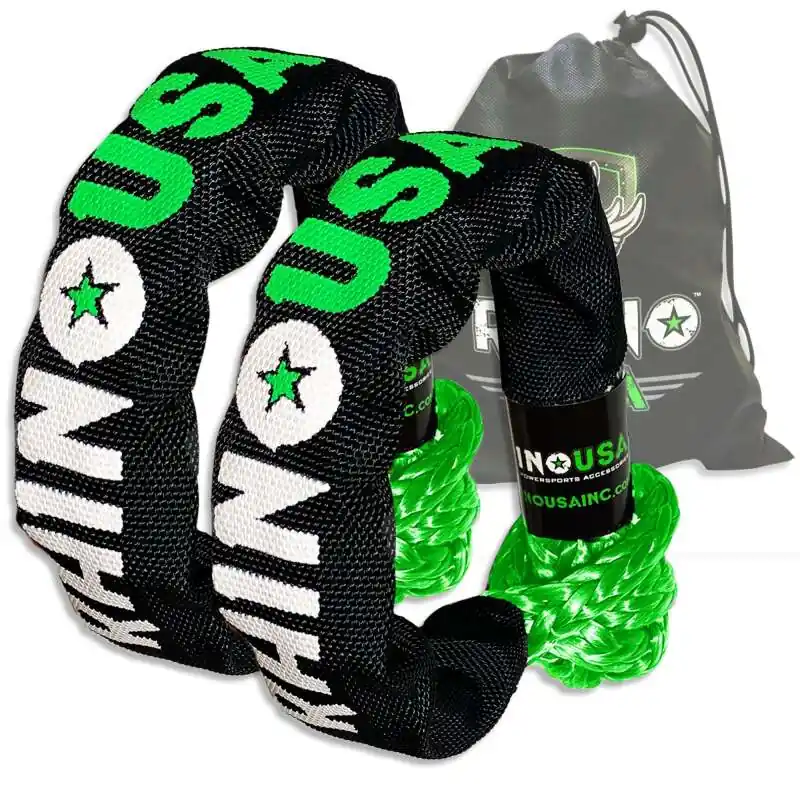 Rhino USA Synthetic Soft Shackles Green (2-Pack) New Release