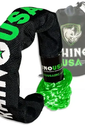 Rhino USA Synthetic Soft Shackle (1Pk 3/8InX22In) (Green) Editor’s Pick
