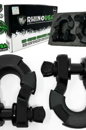 Rhino USA 8T Super Shackle 2-Pack (Matte Black) Save Now