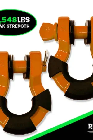 Reduced Price Rhino USA 8T Super Shackle 2-Pack (Orange)