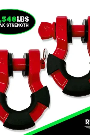 Rhino USA 8T Super Shackle 2-Pack (Red) Trending