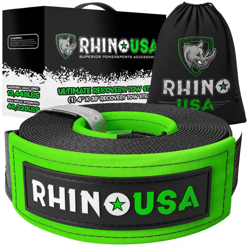 Sale Rhino USA Recovery Tow Strap 4Inx30Ft (Black)