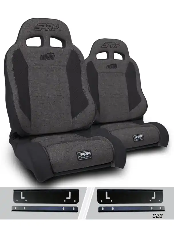 Time-Limited PRP 97-02 Jeep Wrangler TJ Enduro Elite Suspension Seat (Pair) - Trek Edition - Gray