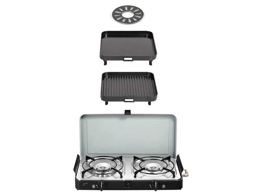 No Minimum Order 2 Cook 3 Pro Deluxe/ Portable 3 Piece/ Gas Barbeque/ Camp Cooker