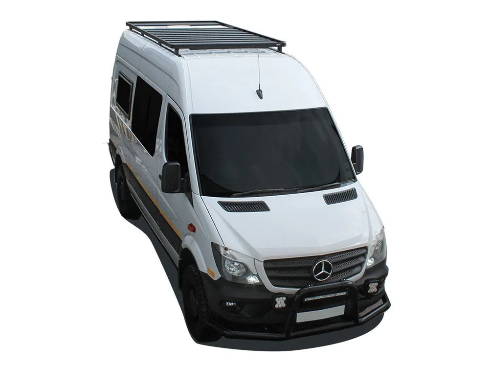 Mercedes-Benz Sprinter 144/170" / L2/L3 / MWB/LWB Wheelbase w/OEM Tracks (2006-Current) Slimline II Roof Rack Kit / Tall" Free Delivery