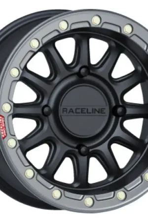 Raceline A14BG Alpha 15x7in/4x137 BP/10mm Offset/110.18mm Bore- Black & Gunmetal Ring Beadlock Wheel Clearance