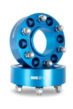 Trusted Brand Borne Off-Road Wheel Spacers - 6x139.7 - 93.1 - 50mm - M12 - Blue