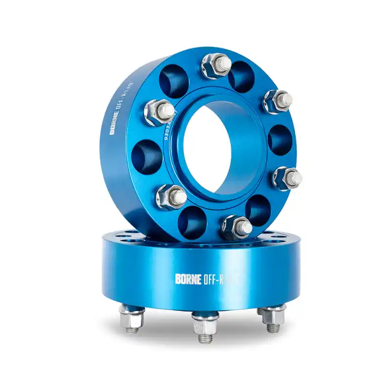 Trusted Brand Borne Off-Road Wheel Spacers - 6x139.7 - 93.1 - 50mm - M12 - Blue