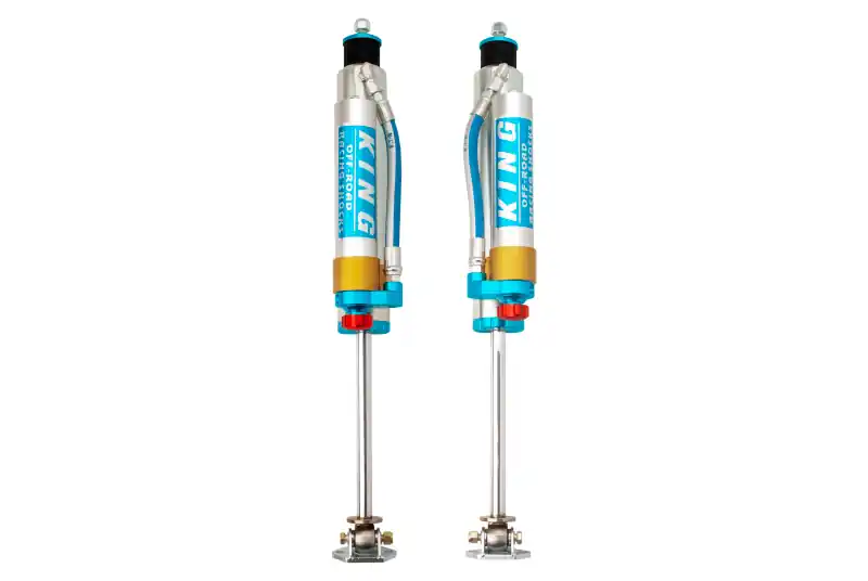 King Shocks 84-00 Jeep Cherokee xJ Front 2.5 Dia Piggy Hose Res Shock for 5-6in Lift w/Adj (Pair) Time-Limited