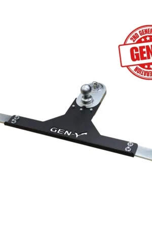 Direct From Factory Gen-Y 2017+ Ford GoosePuck II 5in Offset Ball Puck Mount & 25K Towing w/Safety Chain Anchors