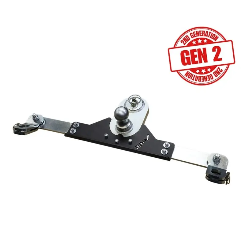 Gen-Y Dodge/RAM GoosePuck II 5in Offset Ball Puck Mount & 25K Towing w/Safety Chain Anchors Premium
