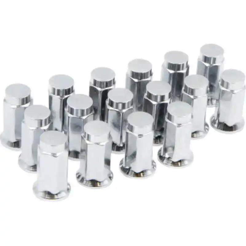 Limited Edition Raceline Hex/Flat Lug Nuts - 10mm x 1.25/14mm - 16 Pack - Chrome
