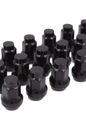 Don’t Miss Out Raceline Conical Lug Nuts - 3/8in-24 - 16 Pack - Black