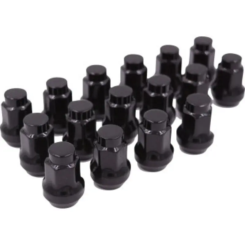 Don’t Miss Out Raceline Conical Lug Nuts - 3/8in-24 - 16 Pack - Black