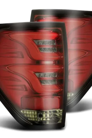 Shop Now AlphaRex 09-14 Ford F-150 (Excl Flareside Truck Bed Models) PRO-Series LED Tail Lights Red Smoke