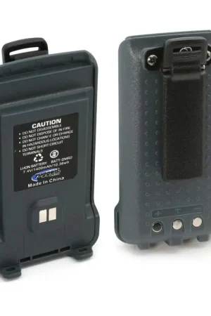 Certified Rugged Radios GMR2 Replacement Lithium Battery w/12v Charge Port and Belt Clip Grey