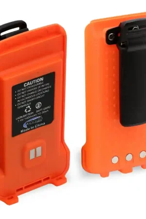 Viral Rugged Radios GMR2 Replacement Lithium Battery w/12v Charge Port and Belt Clip Safety Orange