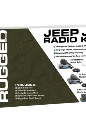 Buy Direct Rugged Radios Jeep Wrangler JL/JLU/Gladiator JT 2-Way GMRS Radio Kit 25 Watt - GMR25 Waterproof